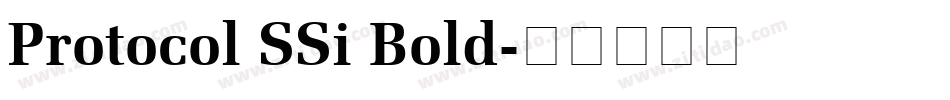 Protocol SSi Bold字体转换